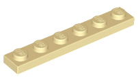 LEGO - Tan Plate 1 x 6