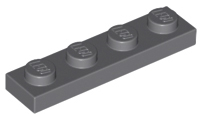 LEGO - Dark Bluish Gray Plate 1 x 4