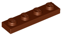 LEGO - Reddish Brown Plate 1 x 4