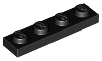 LEGO - Black Plate 1 x 4