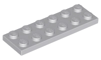 LEGO - Light Bluish Gray Plate 2 x 6