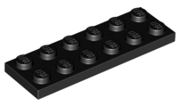 LEGO - Black Plate 2 x 6