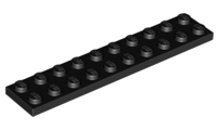 LEGO - Black Plate 2 x 10