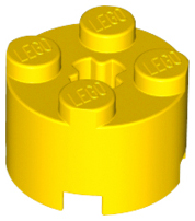 LEGO - Yellow Round Brick 2 x 2 with Axle Hole