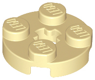 LEGO - Tan Round Plate 2 x 2 with Axle Hole