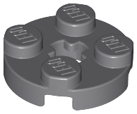 LEGO - Dark Bluish Gray Round Plate 2 x 2