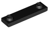 LEGO - Black Plate 1 x 4 with Groove
