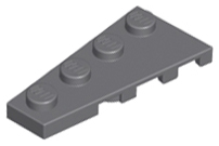 LEGO - Dark Bluish Gray Wedge Plate 4 x 2 Left