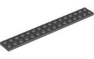 LEGO - Dark Bluish Gray Plate 2 x 16