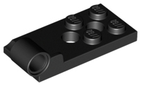 LEGO - Black Hinge Plate 2 x 4 with Pin Hole