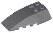 LEGO - Dark Bluish Gray Wedge 6 x 4 Triple Curved