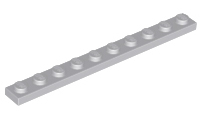 LEGO - Light Bluish Gray Plate 1 x 10