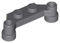 LEGO - Dark Bluish Gray Plate 1 x 4 Offset
