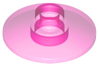 LEGO - Trans-Dark Pink Dish 2 x 2 Inverted