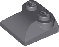 LEGO - Dark Bluish Gray Curved Slope 2 x 2 x 2/3