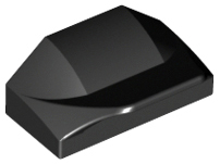LEGO - Black Curved Slope 1 x 2 x 2/3 Wing End