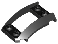 LEGO - Black Wedge 4 x 3 Open with Cutout