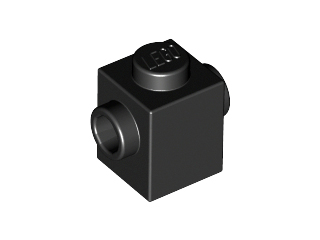 LEGO - Black Brick 1 x 1 with Side Studs
