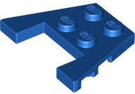 LEGO - Blue Wedge Plate 3 x 4 with Stud Notches