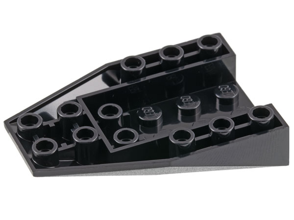 LEGO - Black Wedge 6 x 4 Triple Inverted