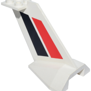 LEGO - White Tail Wedge with Stripes