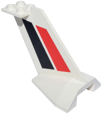 LEGO - White Tail Wedge with Stripes