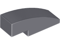 LEGO - Dark Bluish Gray Curved Slope 3 x 1