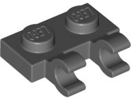 LEGO - Dark Bluish Gray Plate 1 x 2 with Clips