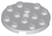 LEGO - Light Bluish Gray Round Plate 4 x 4