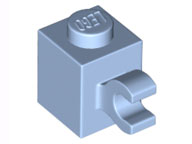 LEGO - Bright Light Blue Brick 1 x 1 with Clips