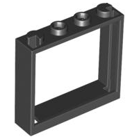 LEGO - Black Window 1 x 4 x 3