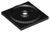 LEGO - Black Turntable 4 x 4 Square Base Locking