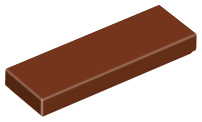 LEGO - Reddish Brown Tile 1 x 3