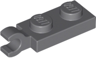 LEGO - Dark Bluish Gray Plate 1 x 2 with Clips