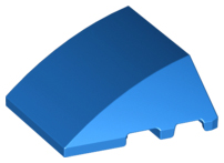 LEGO - Blue Wedge 4 x 3 Triple Curved No Studs