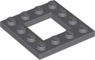 LEGO - Dark Bluish Gray Plate 4 x 4 with 2 x 2