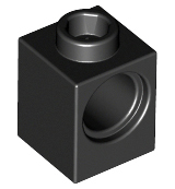 LEGO - Black Technic Brick 1 x 1 with Hole