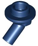 LEGO - Dark Blue Bar 1L with Hollow Stud