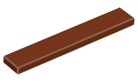 LEGO - Reddish Brown Tile 1 x 6
