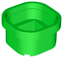 LEGO - Bright Green Cylinder Warp Pipe 6 x 6 x 3