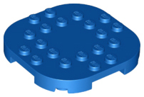 LEGO - Blue Plate 6 x 6 with Rounded Corners