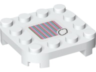 LEGO - White Plate 4 x 4 with Mario Scanner