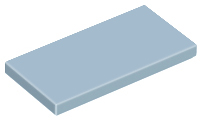 LEGO - Sand Blue Tile 2 x 4