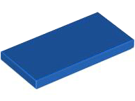 LEGO - Blue Tile 2 x 4