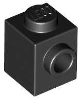 LEGO - Black Brick 1 x 1 with Side Studs