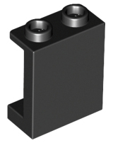 LEGO - Black Panel 1 x 2 x 2 with Side Supports