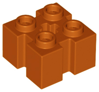 LEGO - Dark Orange Brick 2 x 2 with Axle Hole