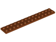 LEGO - Reddish Brown Plate 2 x 14