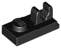 LEGO - Black Plate 1 x 2 with Clips
