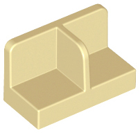 LEGO - Tan Panel 1 x 2 x 1 with Rounded Corners